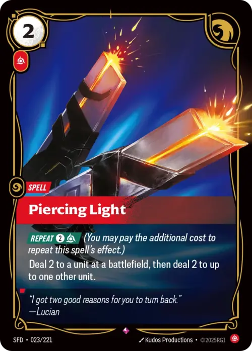 Piercing Light Card Front
