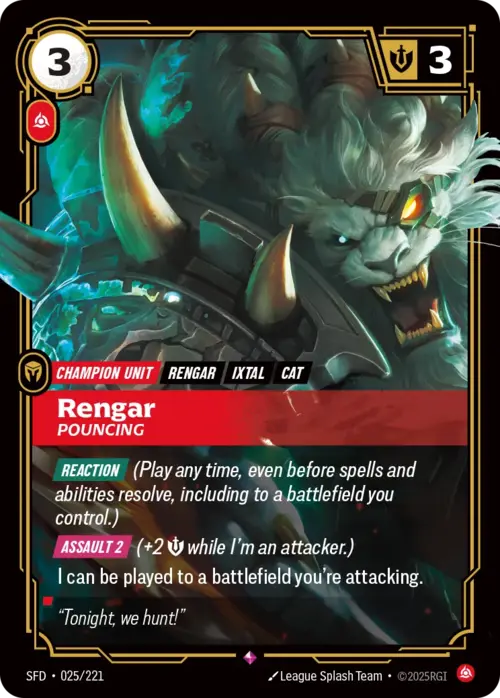 Rengar - Pouncing Card Front