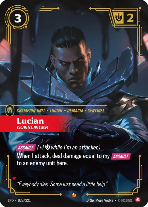 Lucian - Gunslinger Card Front