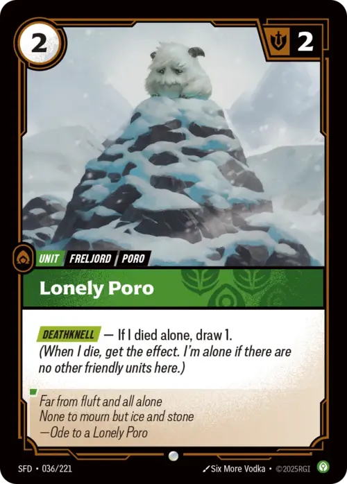 Lonely Poro Frente