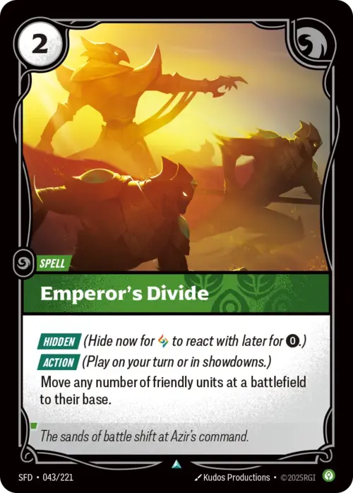 Emperor's Divide Card Front