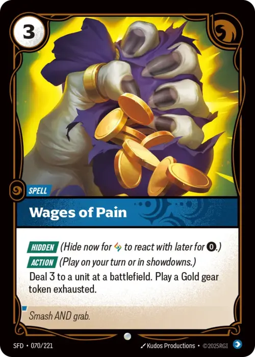 Wages of Pain Card Front
