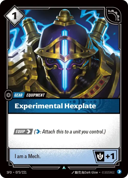 Experimental Hexplate Card Front