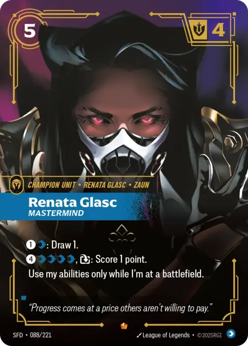 Renata Glasc, Mastermind Card Front