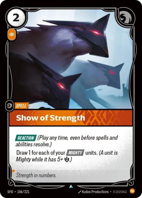 Show of Strength Card Front