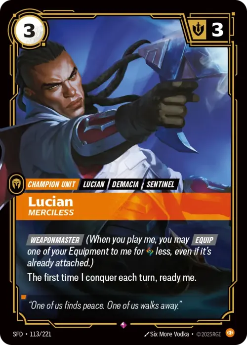 Lucian, Merciless Card Front