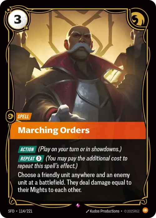 Marching Orders Card Front