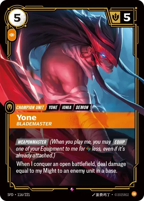 Yone, Blademaster Card Front