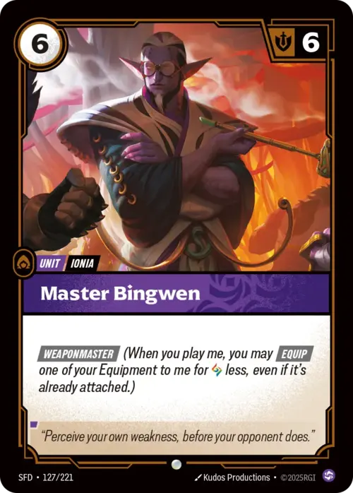 Master Bingwen Card Front