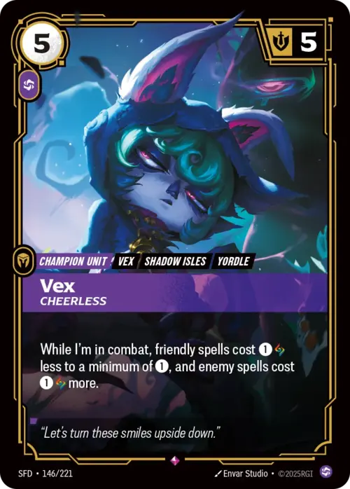 Vex, Cheerless Card Front