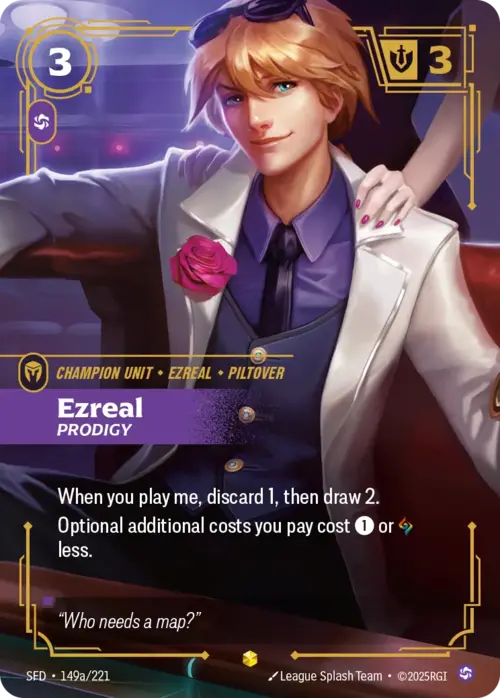 Ezreal, Prodigy Card Front