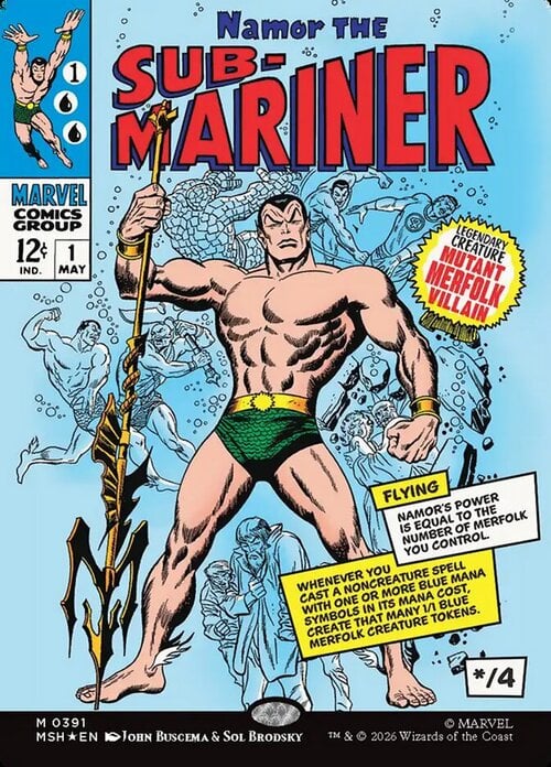 Namor the Sub-Mariner Card Front