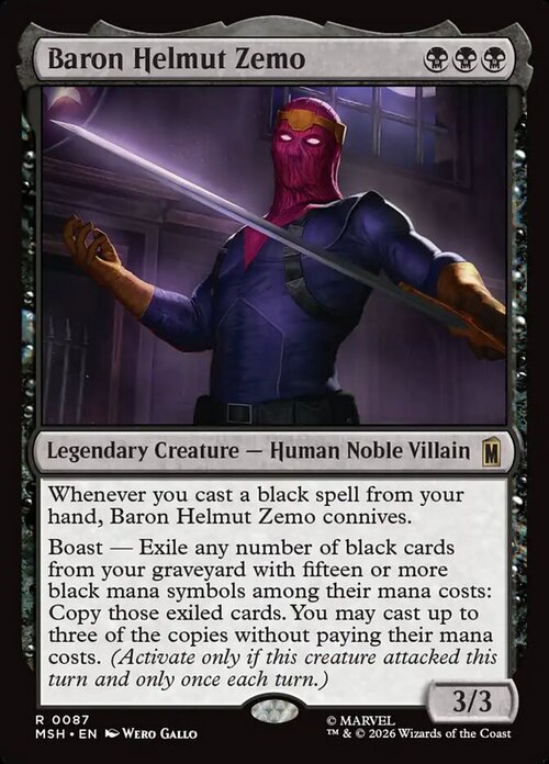 Baron Helmut Zemo Card Front