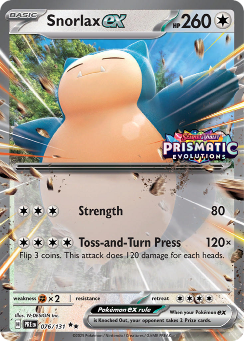 Snorlax ex Card Front