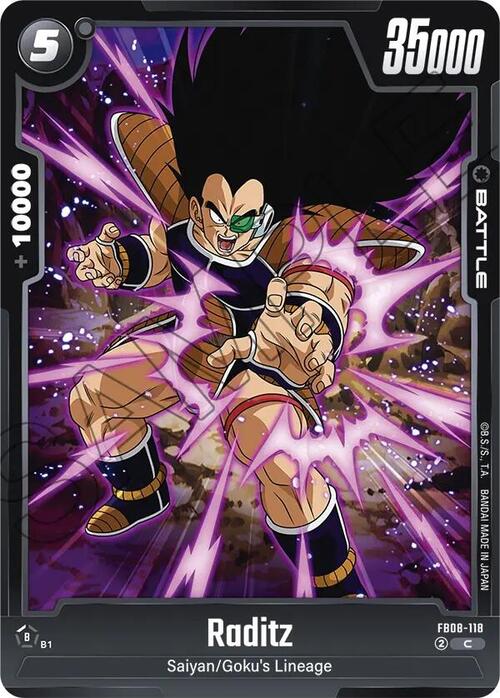 Raditz Card Front