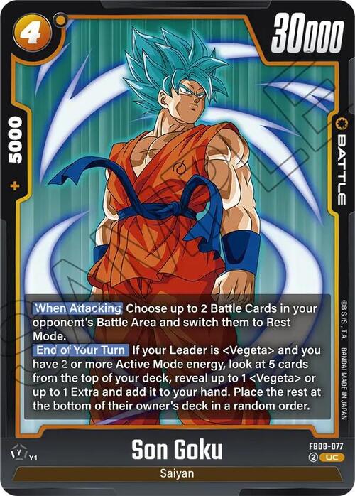 Son Goku Card Front