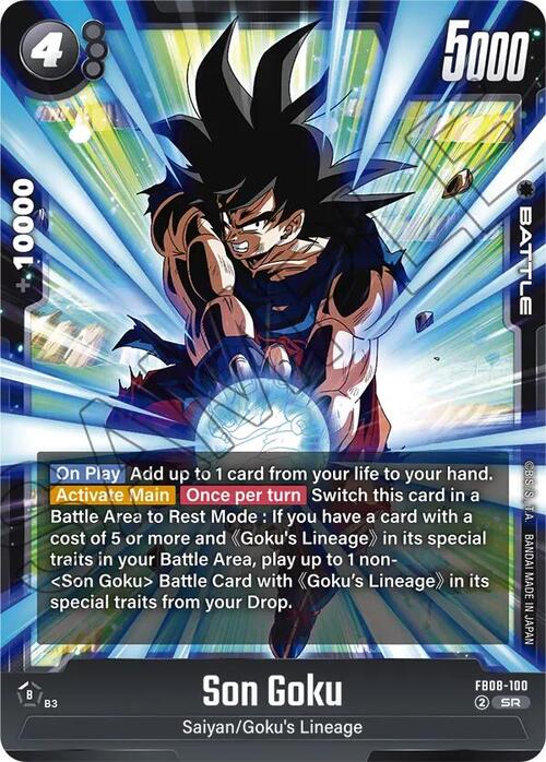 Son Goku Card Front