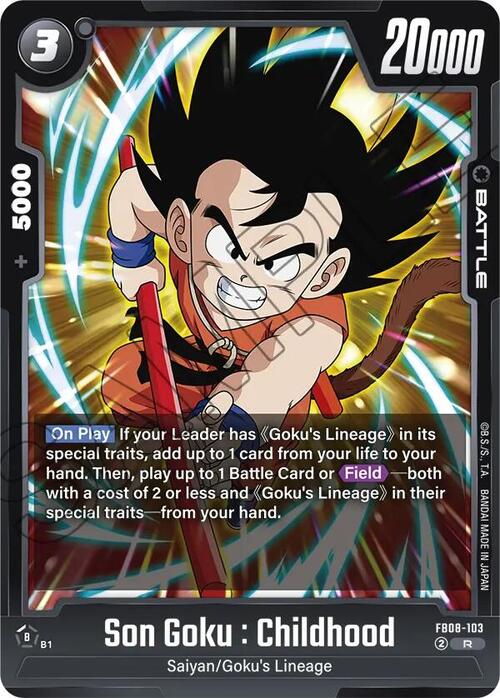 Son Goku : Childhood Card Front