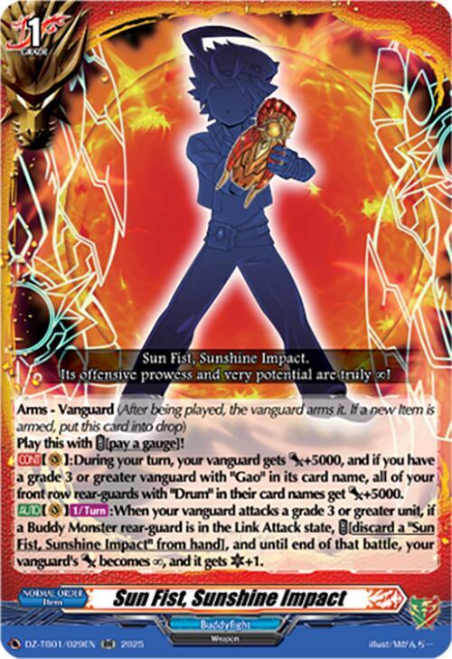Sun Fist, Sunshine Impact Card Front