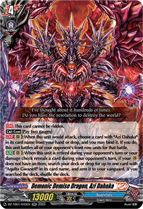 Demonic Demise Dragon, Azi Dahaka Card Front