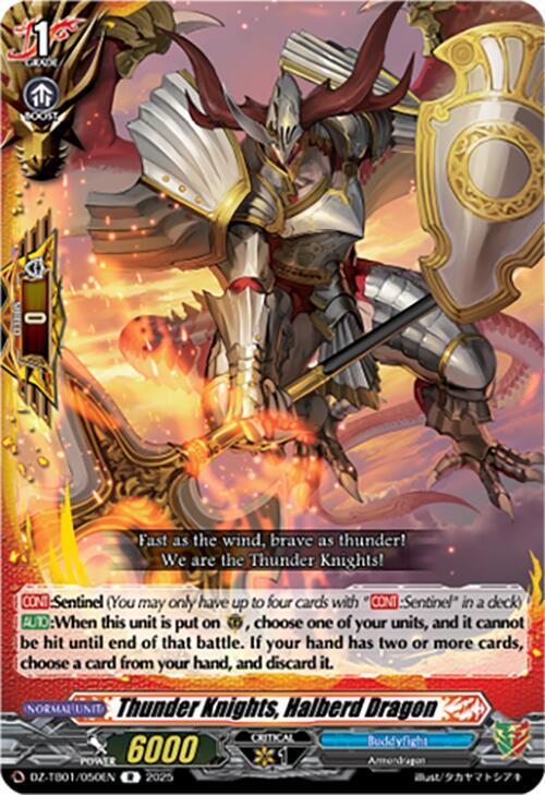 Thunder Knights, Halberd Dragon Card Front