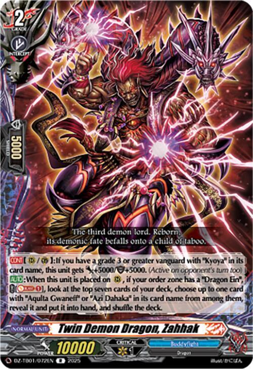 Twin Demon Dragon, Zahhak Card Front