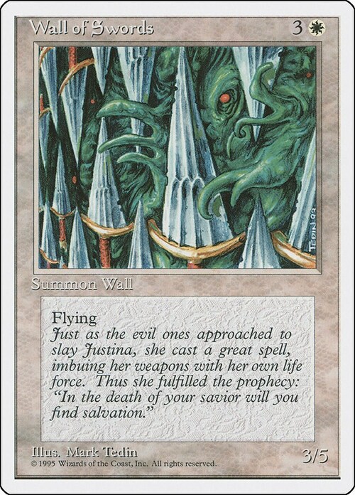 Wall of Swords Card Front