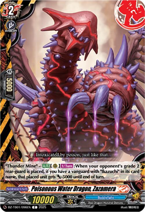 Poisonous Water Dragon, Zazamera Card Front