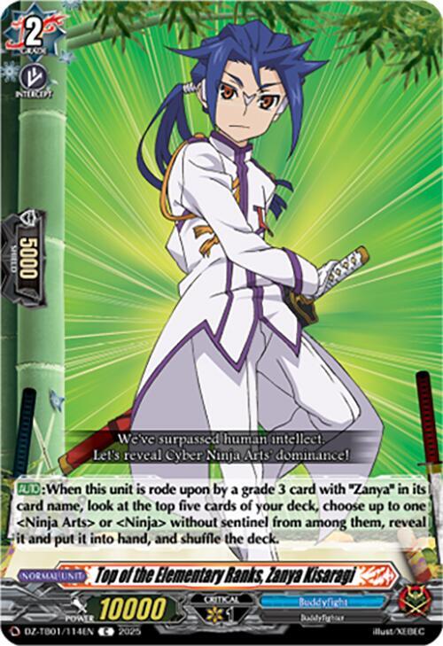 Top of the Elementary Ranks, Zanya Kisaragi Card Front