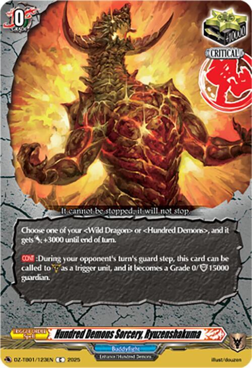 Hundred Demons Sorcery, Ryuzenshakuma Card Front