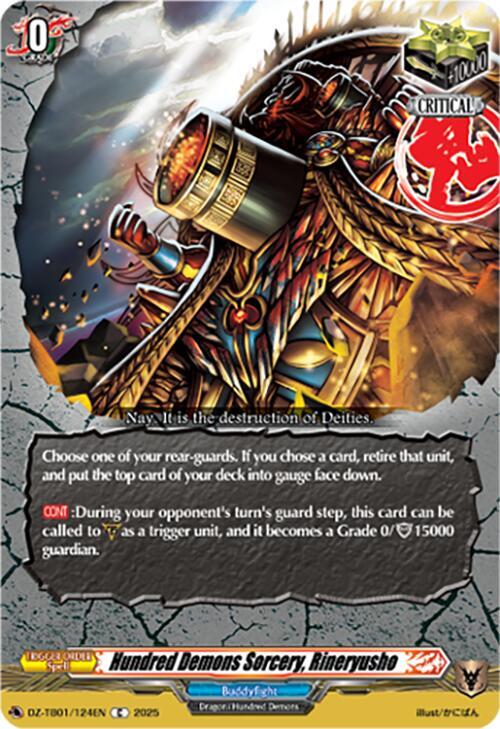 Hundred Demons Sorcery, Rineryusho Card Front
