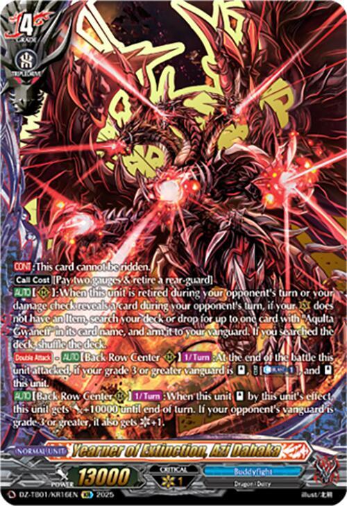 Yearner of Extinction, Azi Dahaka Card Front