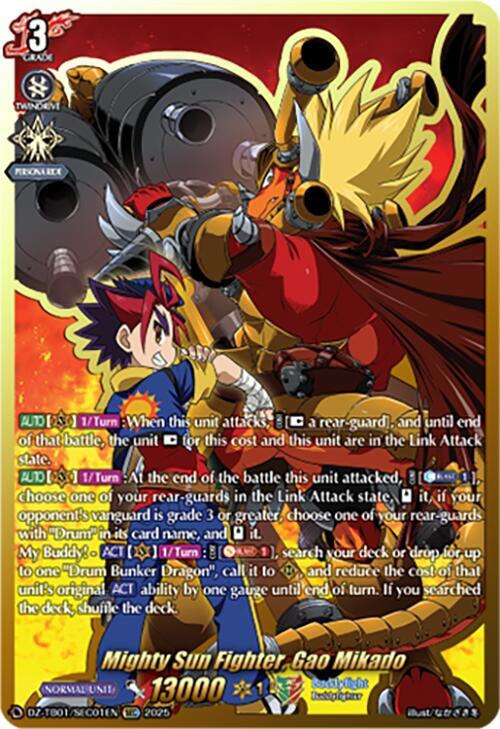 Mighty Sun Fighter, Gao Mikado Card Front