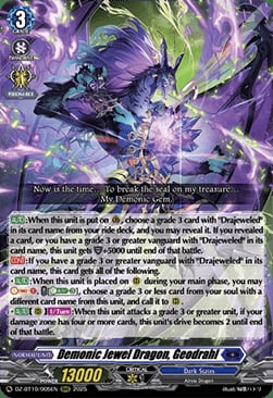 Demonic Jewel Dragon, Geodrahl Card Front