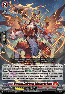 Wrought Iron Soldier Dragon, Indomitable Axe Dragon Card Front