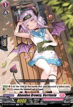 Abandon Drowsy, Verrinela Card Front
