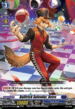 Balltrick Splendor, Retre Card Front