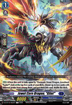 Jewel Core Dragon, "Glint" Card Front