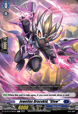 Jewelias Dracokid, "Glow" Card Front