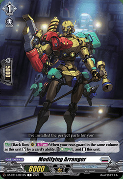 Modifying Arranger Card Front