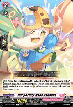 Juicy-Fruity, Nana Banaana Card Front