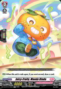 Juicy-Fruity, Manda Rinda Card Front