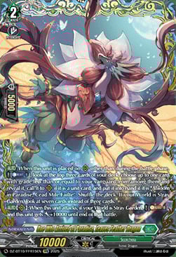 One Who Arrived at Paradise, Leaves Feather Dragon Card Front