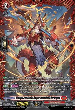 Wrought Iron Soldier Dragon, Indomitable Axe Dragon Card Front