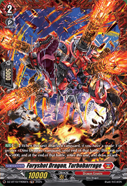 Furyshot Dragon, Turbobarrage Card Front