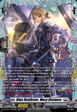 Blue Deathster, Macy Distance Card Front