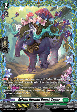 Sylvan Horned Beast, Tepar Card Front