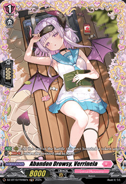 Abandon Drowsy, Verrinela Card Front