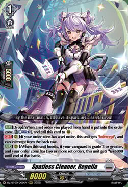 Spatless Cleaner, Regelia Card Front