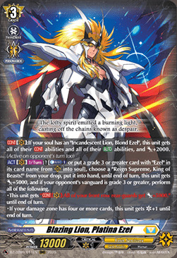 Blazing Lion, Platina Ezel [V Format] Card Front